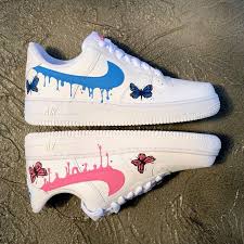 Nike Air Force 1 Butterfly With Drip The Custom Movement In 2020 Cute Nike Shoes Nike Air Shoes Air Force One Shoes