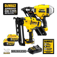Dewalt 18v 5 0ah Li Ion Cordless Brushless Nailer 2pce Combo Kit Dcz266p2 Xe Dewalt Tools Dewalt Bosch Tools