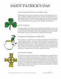 St Patrick S Day Fun Facts Worksheet Education Com St Patrick Facts St Patrick S Day Trivia St Patricks Day History