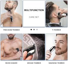 Best groomer for dense hair: Generic Navanino Hair Clippers Beard Trimmer Hair Trimmer For Men Nose Trimmer Precision Trimmer Body Hair Trimmer Grooming Kit 5 In 1