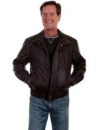 Scully Western Jacket Mens Leather Zip Double Collar Comfort Waist 48 Review Western Jacket Mens Jackets Jackets