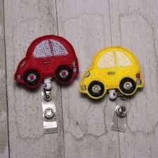 Vintage VW Bug Car Retractable Name Badge Reel, Automobile ID Tag, VW  Beetle Name Tag