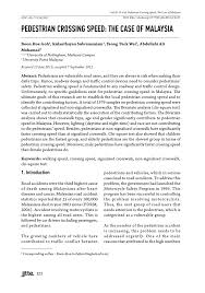 See comprehensive translation options on definitions.net! Pdf Pedestrian Crossing Speed The Case Of Malaysia
