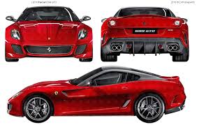 2009 ferrari 599 gtb fiorano. 2010 Ferrari 599 Gto Coupe Blueprints Free Outlines