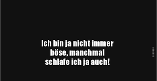 Ich Bin Ja Nicht Immer Bose Manchmal Schlafe Ich Lustige Bilder Spruche Witze Echt Lustig