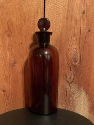 Vintage Brown Apothecary Pharmacy Bottle With Ground Stopper Hand Blown  Pharmacist Bottle Drugstore Bottle With Ground Fit Stopper