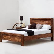 So much more than just a sturdy support system for your beloved mattress, the alexis deluxe platform bed frame will charm any bedroom it adorns. Solid Wooden Bed Frame Modern Handmade Rustic Panel Bed Double King Size Apartment Deco N Furniture Wooden Bed Frames Wood Beds Bed