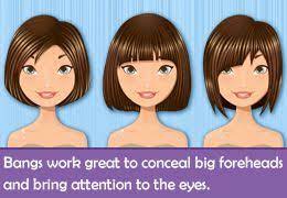 Cute Bangs Especially The One On The Right Haircut For Big Forehead Big Forehead Short Hair Styles