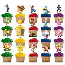 Decopac is a supplier of cake decorations to professional cake decorators and bakeries. Amazon Com 40 Decorations For Mario Cupcake Toppers Set Birthday Cake Party Supplies Decor Toys Games