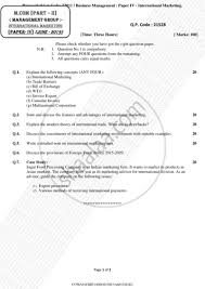 Final concept paper, the first face to face ewg meeting International Marketing 2018 2019 M Com Business Management Idol Correspondence Part 2 Set 1 Question Paper With Pdf Download Shaalaa Com