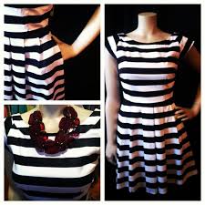 We Love This Mink Pink Black White Stripe Dress The Flattering Shape Looks Good On Every Lady And It Has Pockets 89 Add This R Black White Striped Dress Striped