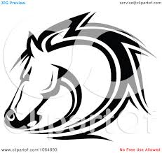 Black And White Mustang Logo Clipart Clipart Horse Head Logo In Black And White 7 Royalty Free Vector Illustration By Seamartini Graphic Free Vector Illustration Vector Illustration Mustang Logo