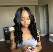 Middle part sew in hairstyles. Middle Part Sew In Leave Out With These Curls Loose Hairstyles Hair Styles Sew In Curls