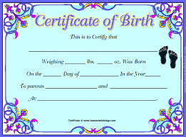 Add a department or business logo on the letterhead. Birth Certificate Templates