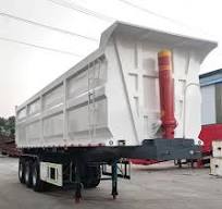 China Zw Trailer Manufacturers 3 Axle 35cub 60 Tons Heavy Duty Hydraulic  Dump Trailer for Sale