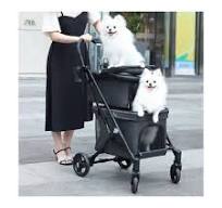 T1 Double Pet Stroller for 2 Small Dogs or Cats Lightweight ...
