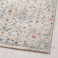 Romdrup Rug Low Pile Off White Antique Look Floral Patterned 2 7 X6 7 80x200 Cm Ikea Colorful Rugs Living Room Carpet Rugs On Carpet