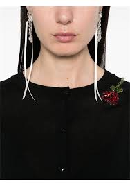 Cardigan con decorazione in nero Simone Rocha