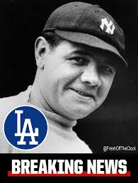 🚨Breaking News🚨 The Los Angeles Dodgers have elected to revive Babe Ruth  (DH/RF/1B) They have agreed