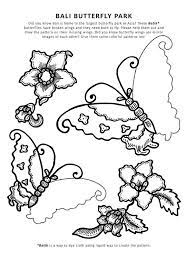 Cultural Activity Printout Bali Butterfly Park Studio T Blog Coloring Pages Butterfly Park Abstract Coloring Pages