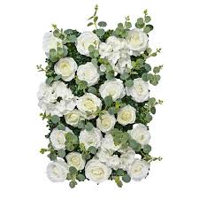 Panel de flores artificiales, Panel de flores rosas, Panel Floral, fondo  fotográfico artesanal, telón de fondo para boda, decoración del Día de San  Blanco