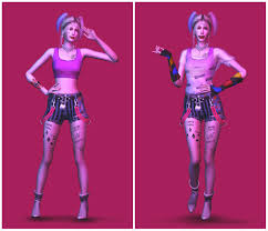 Harley Quinn Birds Of Prey Black Mask Club Outfit Pin On Sims 4