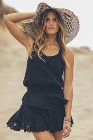 Cotton Ruffle Racer Mini In Black Loveshackfancy Summer15 Women Loveshackfancy Fashion