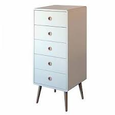 Whether you're drawn to sleek modern design or distressed rustic textures. Softline Wooden Narrow Chest Of Drawers In White With 5 Drawers Furniture In Fashion Narrow Chest Of Drawers Chest Of Drawers White Chest Of Drawers