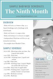 Babywise Sample Schedules The Ninth Month Babywise Mom