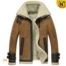 Shearling Leather Bomber Jacket For Men Cw860216 Mens Leather Bomber Jacket Mens Shearling Jacket Leather Jacket