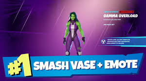 For the third challenge for the jennifer walters awakening, head to camp. Emote As Jennifer Walters After Smashing Vases Fortnite Challenge Youtube