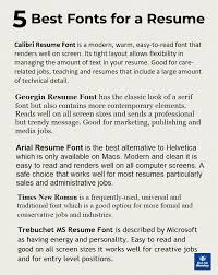 However as long as you use a professional. Best Font For Resume 2020 The Right Font Type And Size