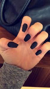 Here we have acrylic coffin nails with a french ombre design. Matte Black Coffin Shape Acrylic Nails Ballerina Nails Gel Nails Fake Nails