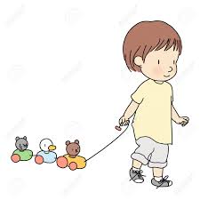 It is fun to play with letters, numbers, and kids can use our step by step illustrations to discover how to draw all sorts of animals and build up. Vector Illustration Of Little Toddler Pulling Colorful Wooden Royalty Free Cliparts Vectors And Stock Illustration Image 107037491