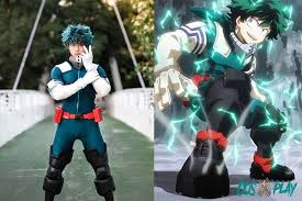 All of these outfits work in multiple skin tones id just change the hair color on a few of them! Deku Cosplay Costume How To Dress Like Izuku Midoriya Male Cosplay