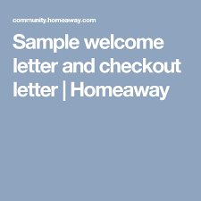 Sample Welcome Letter And Checkout Letter Homeaway Welcome Letters Lettering Cottage Guest Book