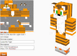 Browse and download minecraft tiger skins by the planet minecraft community. Lucas The Tiger In Minecraft By Erik The Okapi On Deviantart