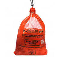 BowTie™ Biohazard Bags with Drawstring 25" L x 35" H