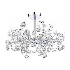 The lighting company selection of lights in chrome and polished chrome. Dar Lighting Modern Oberoi 6 Light Chrome Semi Flush Ceiling Light Obe0650 Lighting From The Home Lighting Centre Uk