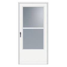 The install is reasonably priced, first you pay for the measurer to come verify (they do not accept homeowners measurements because they can not warranty or guarantee the install will. Emco 100 Series 32 Inch W Venting White Screen Door With Black Hardware The Home Depot Canada