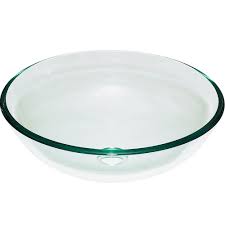 clearwater glass vessel sink clear