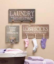 Perfect for a rustic laundry room! Laundry Room Wall Hangings Designer Home Laundry Room Decor Laundry Room Laundry Room Organization