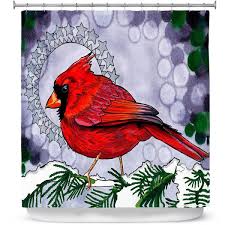Similar designs more from this artist. Artistic Shower Curtains By Rachel Brown Cosmo Cardinal Unique Decorative Designer Dianoche Designs