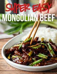 Super Easy Mongolian Beef Recipe Recipe Easy Mongolian Beef Beef Recipes Mongolian Beef