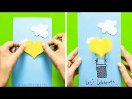 The thrifty ginger suggests cutting out paper balloons and banner flags and then using pieces of coloured string to actually make a little pop up party scene when the card opens. 44 Cute Cards You Can Make Yourself Youtube Cute Cards Mothers Day Cards Birthday Cards Diy