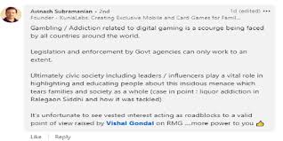 He possesses quite a fan base as well as a youtube channel with nearly 130,000 subscribers. Vishal Gondal Is Ready To Offer Counselling Sessions To Rmg Players Who Have Filed Defamation Suit Against Him Animationxpress