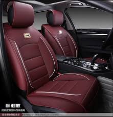 For Mitsubishi Pajero Lancer Galant Black Wear Resisting Waterproof Leather Car Seat Cover Front Rear Full Leather Car Seat Covers Car Seats Leather Car Seats