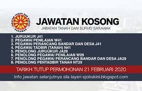February 13, 2020 kerajaan, sarawak. Jawatan Kosong Jabatan Tanah Dan Survei Sarawak 2020