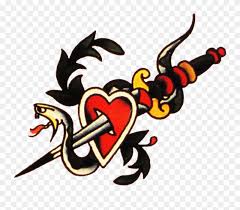 Sailor jerry's lucky 13 motif is probably the most famous set of tattoo designs that flip a bad luck symbol on its head. Sailor Jerry Vintage Tattoo Designs Snake Dagger Dagger Heart Snake Tattoo Clipart 985207 Pinclipart