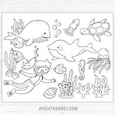 Enter youe email address to recevie coloring pages in your email daily! Under The Sea Coloring Pages Free Printables Ayelet Keshet